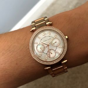 Rose gold Micheal Kors watch
